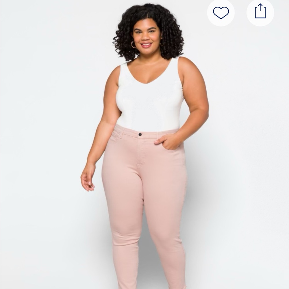 7 For All Mankind Pink Ankle Jeans